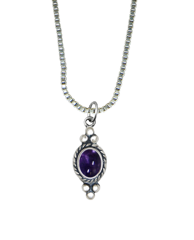 Sterling Silver Little Iolite Pendant Necklace